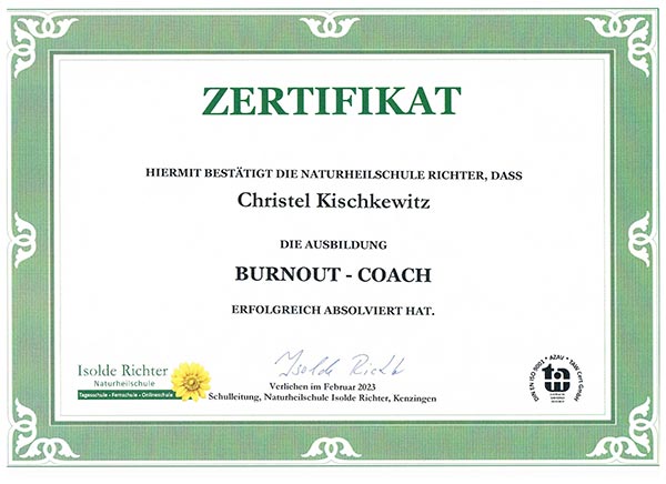 Burnout-Coach Zertifikat